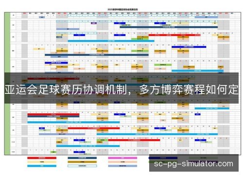 亚运会足球赛历协调机制,多方博弈赛程如何定 亚运会足球赛历协调机制,多方博弈赛程如何定